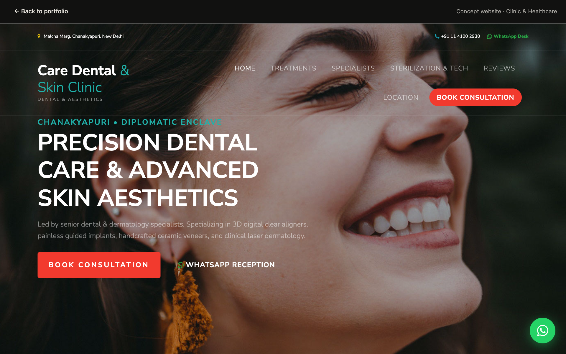 Care Dental & Skin Clinic concept preview